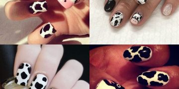 Cow print nails – 16 inspiracji na paznokcie w krowie łaty