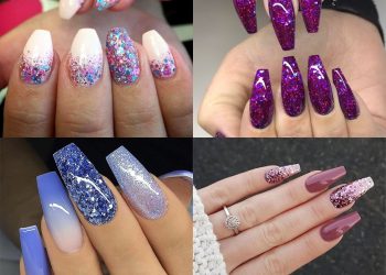 Paznokcie z brokatem – 18 wzorów