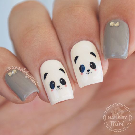 paznokcie panda