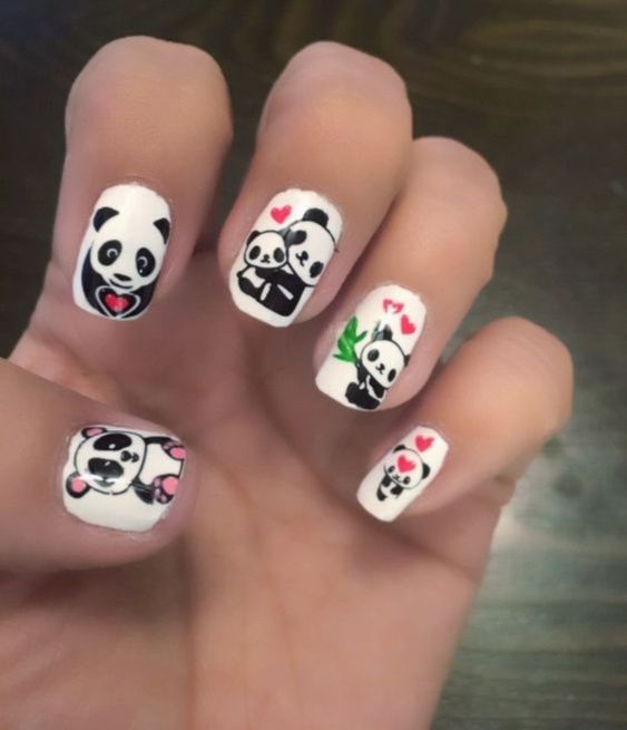 paznokcie panda