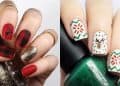 świąteczne paznokcie